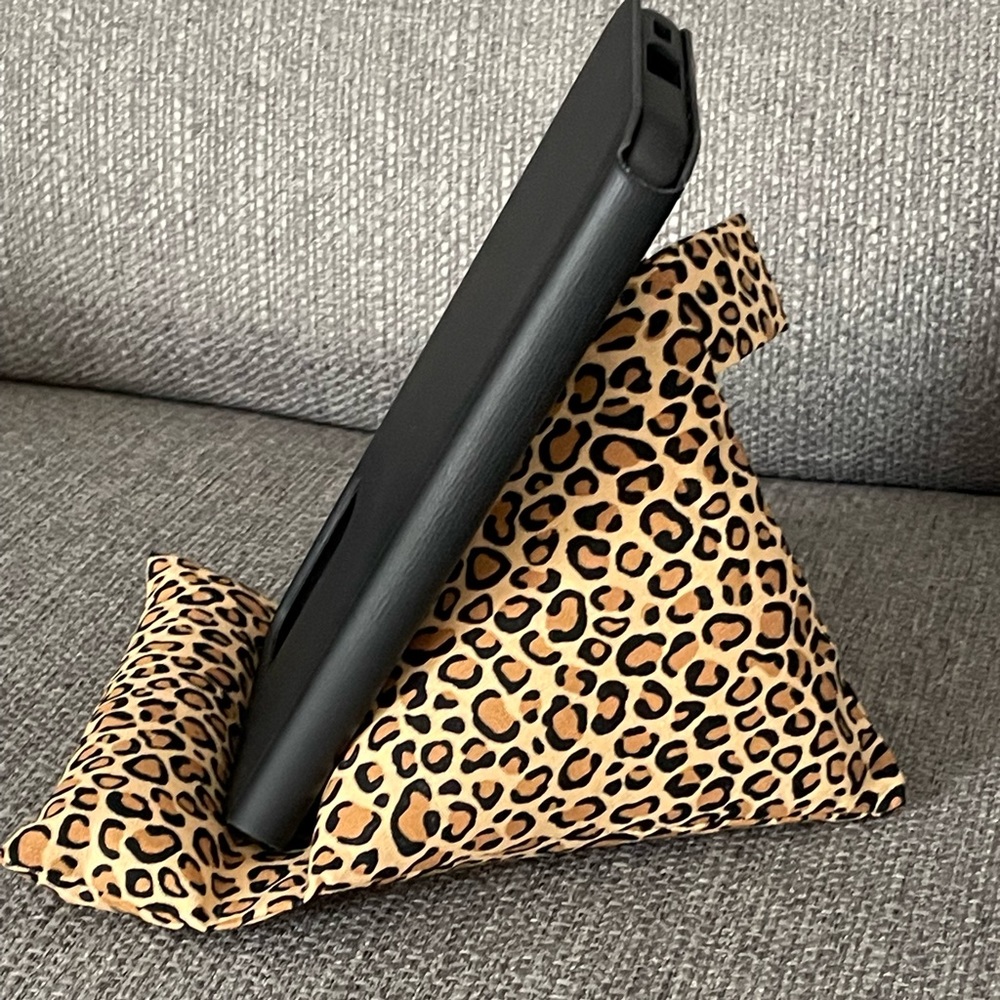 Phone Pillow Stand Lepoard design fabric